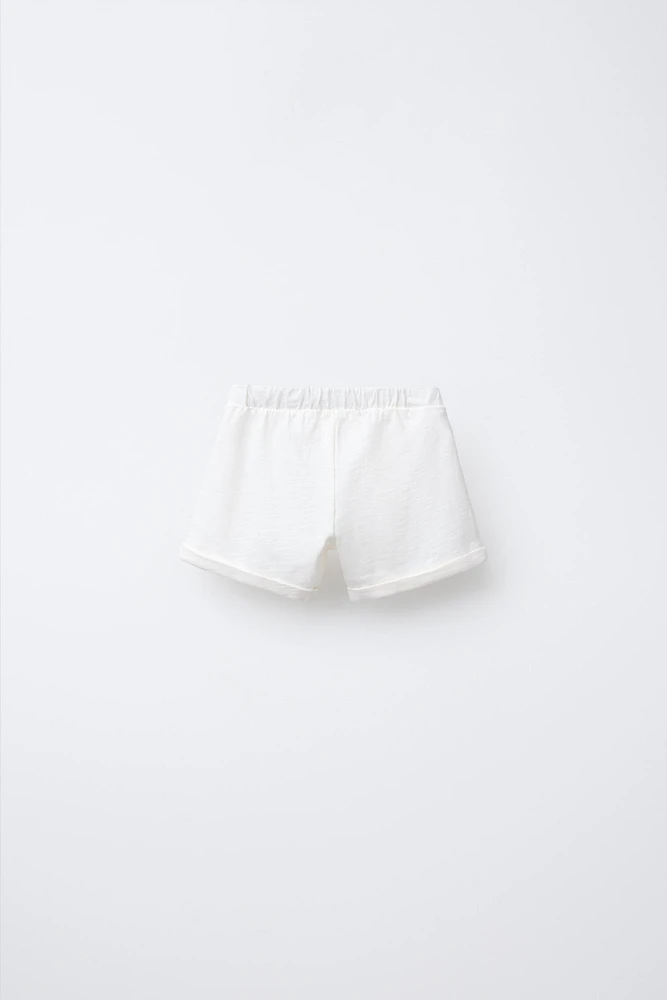 PLAIN COMBINATION BERMUDA SHORTS
