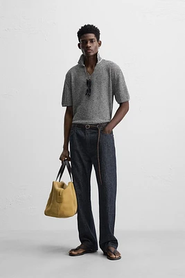 POLO EN MAILLE RAYURES