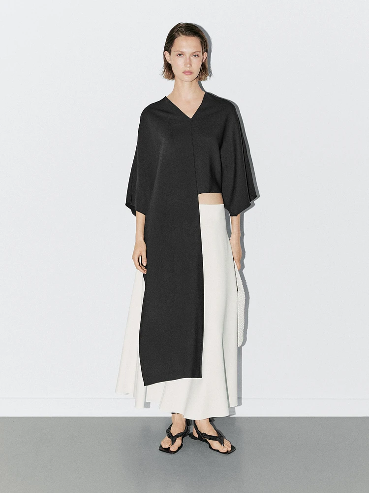 Blouse style cape coupe asymétrique - STUDIO