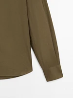 Chemise en popeline de coton mélangé