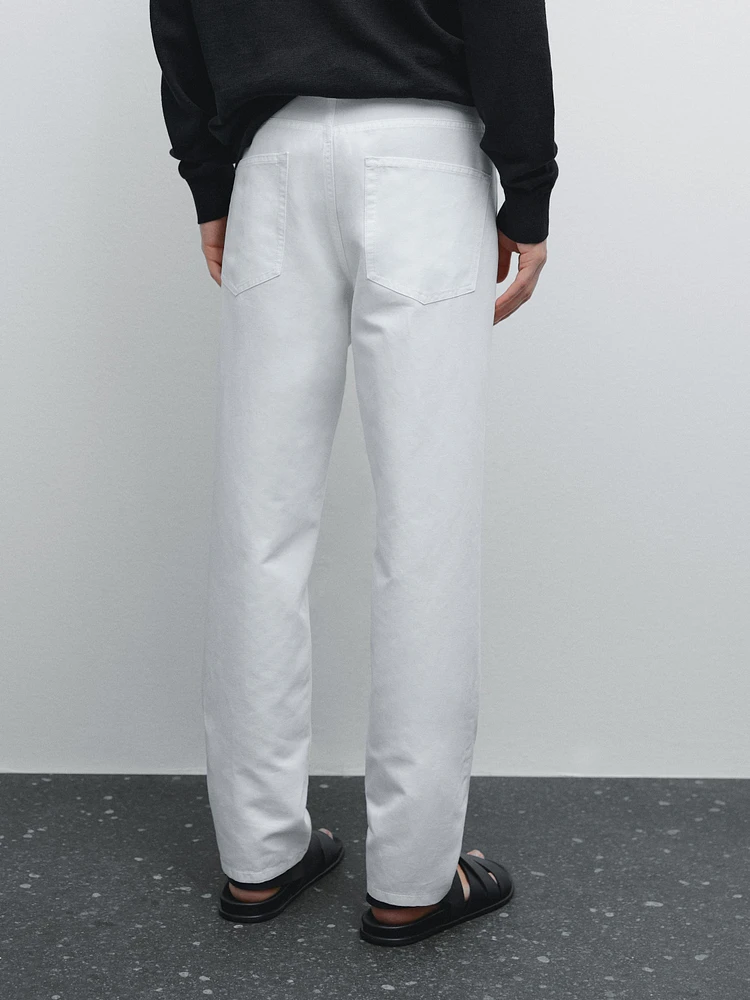 Pantalon tapered coton