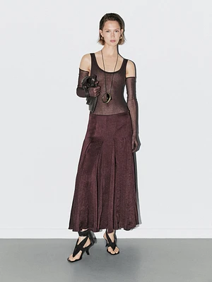 Knit bodysuit with round neckline - STUDIO