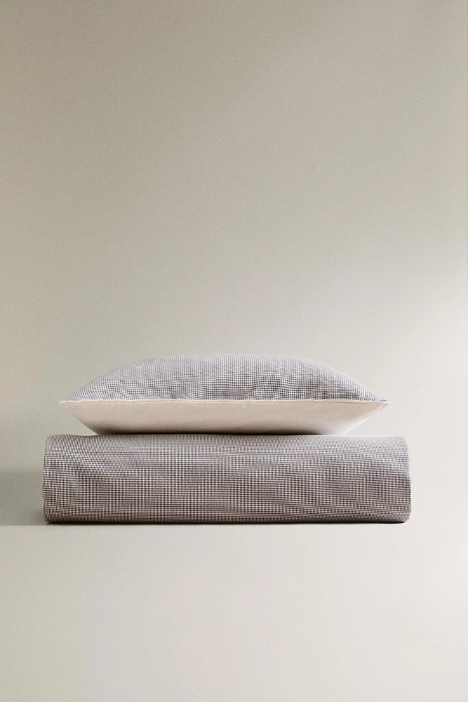 HOUSSE DE COUETTE ENFANT CARREAUX