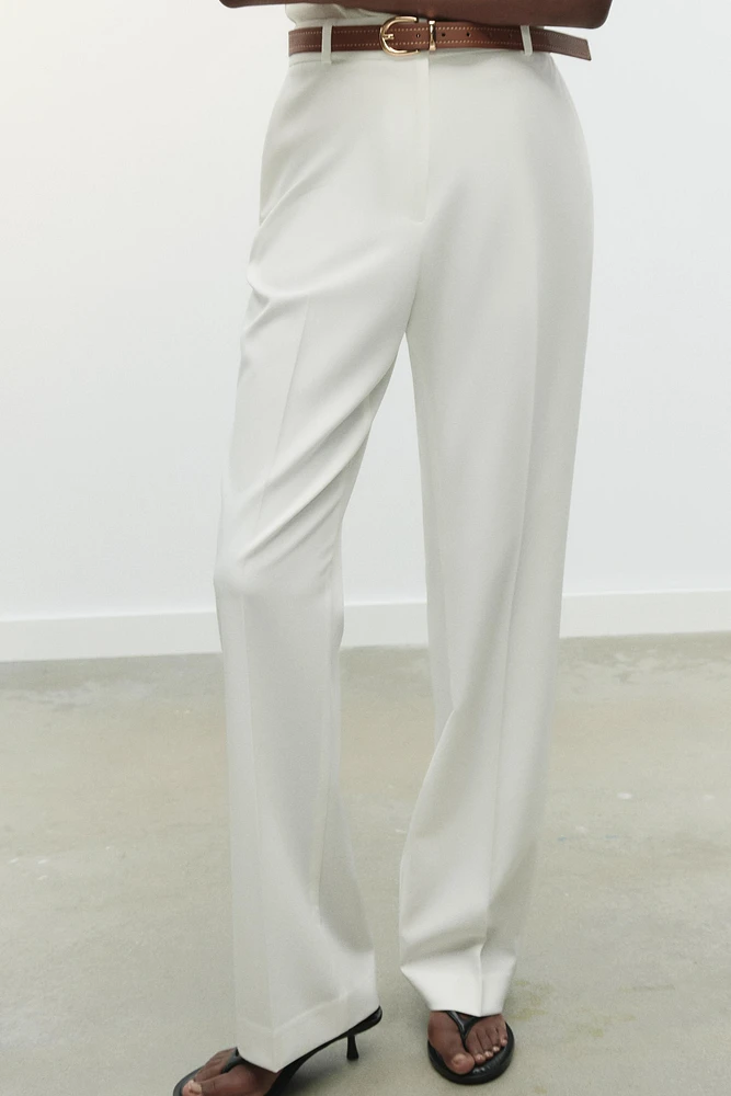 PANTALON DROIT AVEC CEINTURE