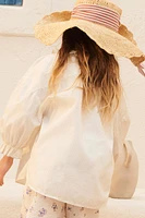 LIMITED EDITION RUFFLE TRIM STRIPED SHIRT