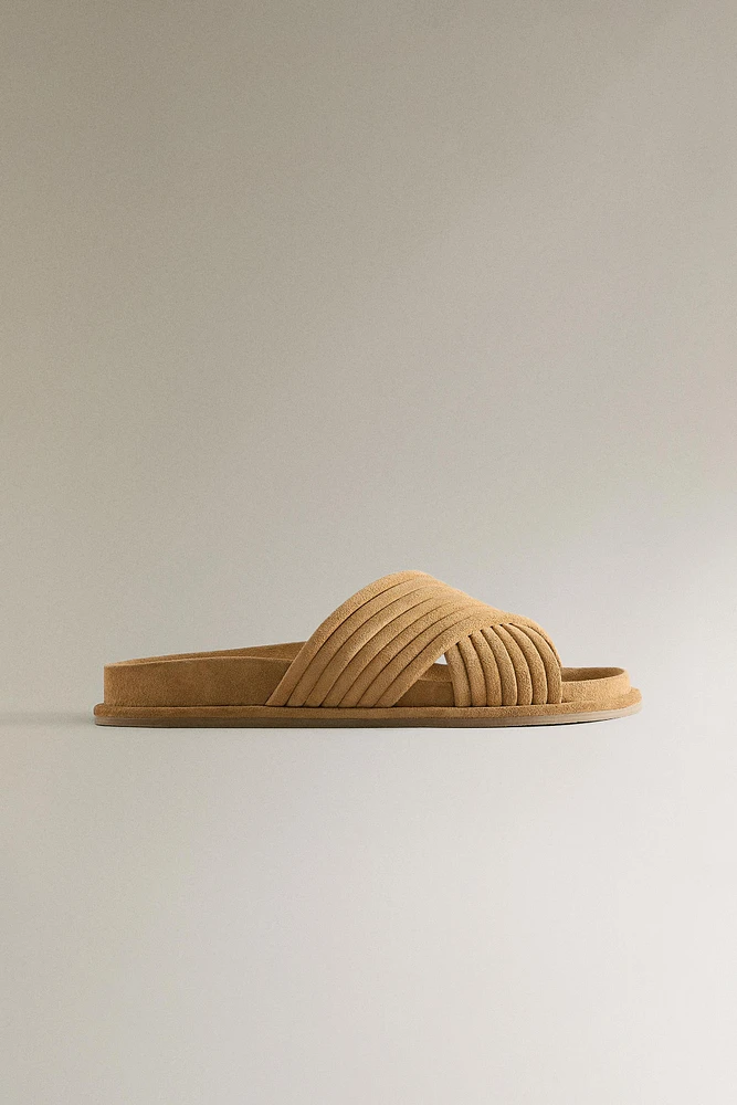 SANDALES CUIR BRIDES CROISÉES