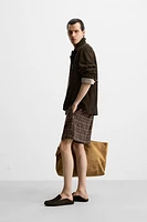 CHECKED JACQUARD SHORTS