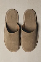 LEATHER MULE SLIPPERS