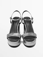 Leather platform sandals