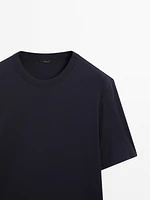 Short sleeve cotton blend T-shirt