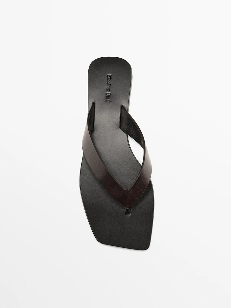 Sandales cuir entre-doigts
