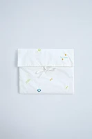 EMBROIDERED QUILTED CLUTCH