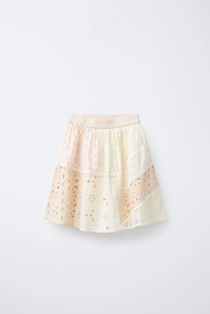 JUPE PATCHWORK BRODERIE SUISSE
