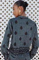 POMPOM EMBROIDERED TOP