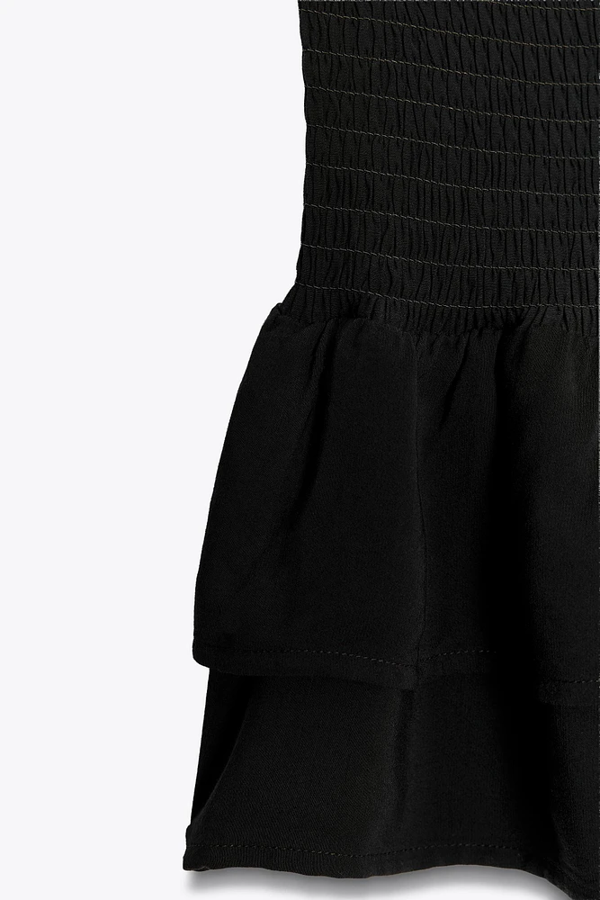 WIDE WAISTBAND RUFFLE SHORTS