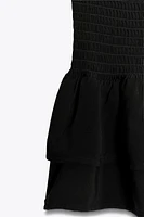 WIDE WAISTBAND RUFFLE SHORTS