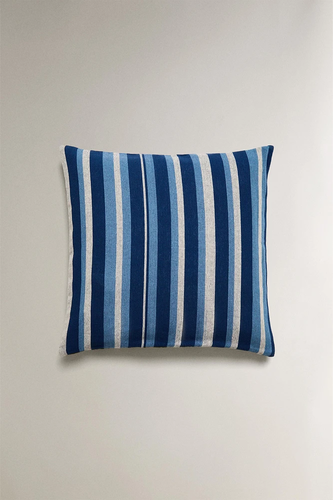 STRIPED THROW PILLOW COVER