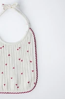 TEXTURED HEART BIB