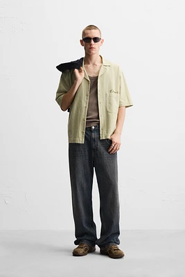 STRUCTURED EMBROIDERED SHIRT