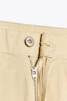 PLEATED BELTED PANTS