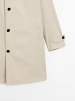 100% cotton trench coat