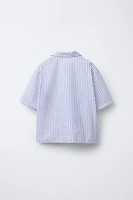 STRIPED SPREAD COLLAR SHIRT