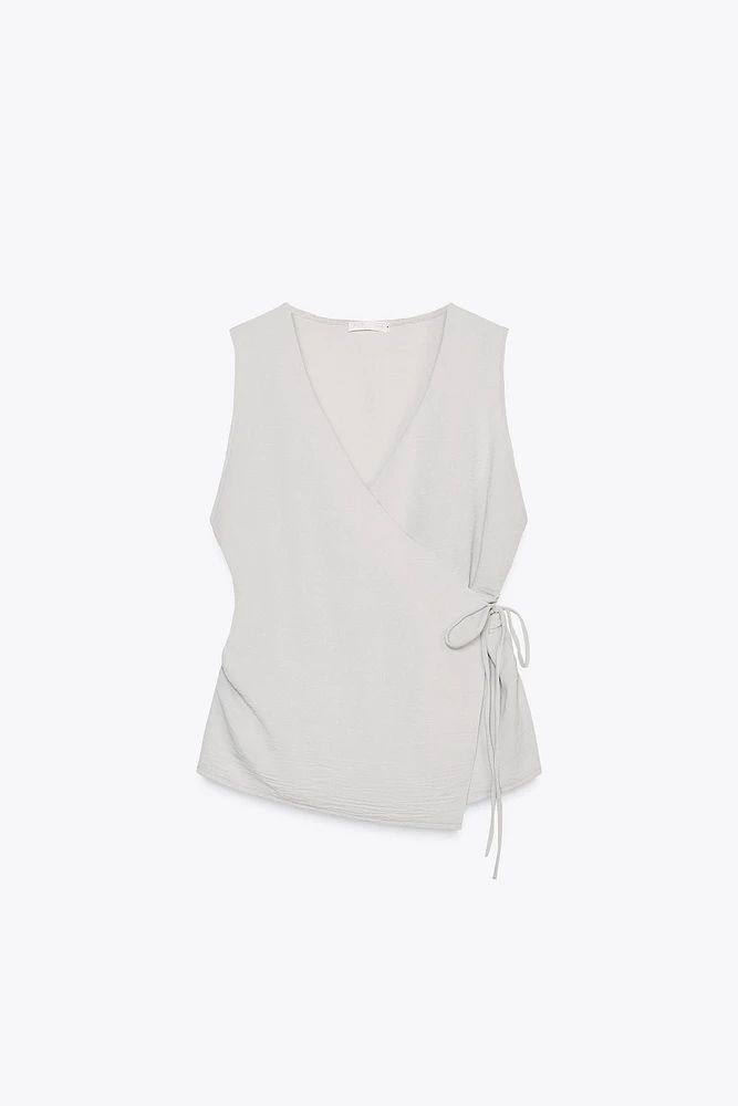 TOP GILET FLUIDE CROISÉ
