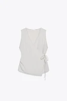 TOP GILET FLUIDE CROISÉ