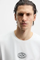 T-SHIRT WITH TONAL EMBROIDERY