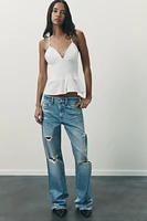 JEAN TRF DÉCHIRURES TAILLE NORMALE