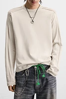T-SHIRT WITH MESH TRIM