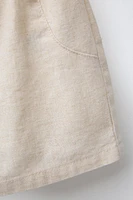 LINEN BLEND SHORTS