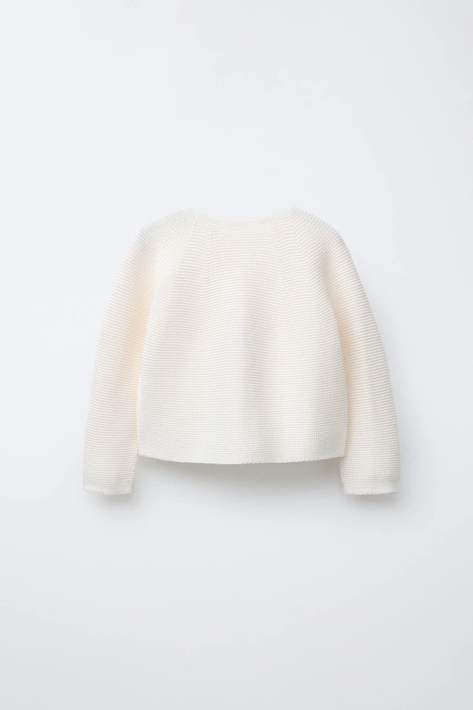 GILET EN MAILLE POINT MOUSSE