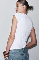 T-SHIRT EN COTON DÉLAVÉ