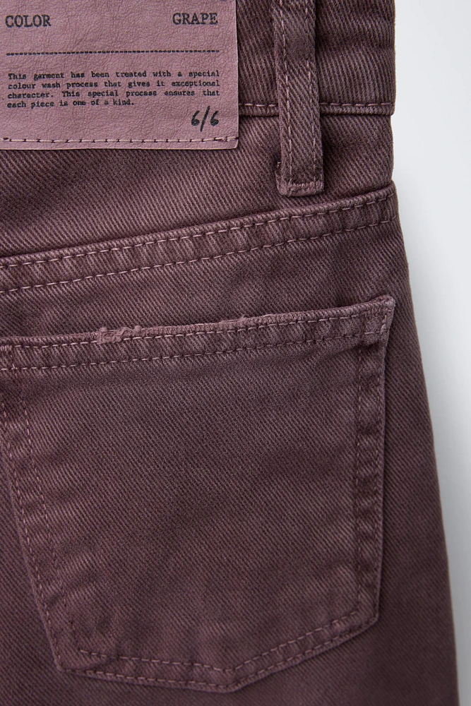 FOLDED WIDE LEG JEANS