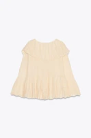 RUFFLED KNIT TOP