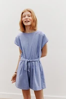 COMBI-SHORT AVEC LACET EN LIN