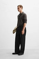 SILK COTTON KNIT POLO