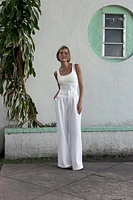 WIDE STRAP POLYAMIDE TOP