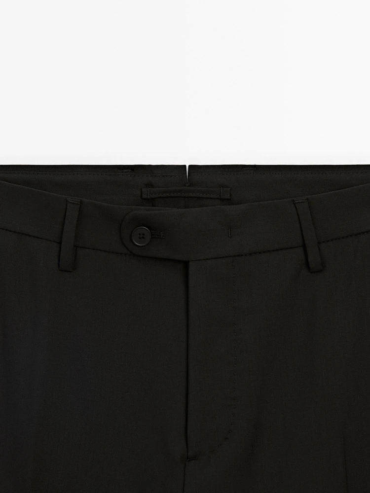 100% wool suit trousers