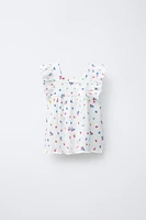 TEXTURED FLORAL T-SHIRT