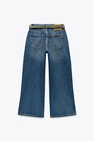 Z1975 HIGH-WAISTED CULOTTE BELTED JEANS