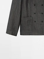 Veste de tailleur fluide en lin mélangé