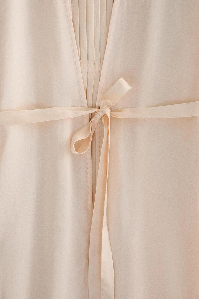 ROBE DE CHAMBRE SATIN PLISSÉ