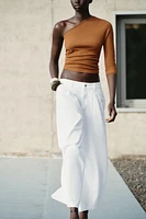 RIBBED ASYMMETRICAL TOP