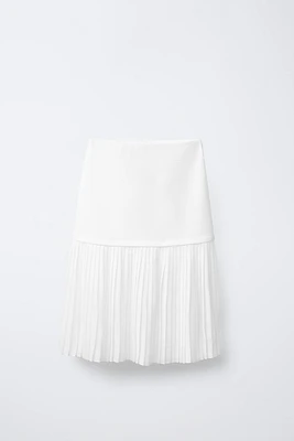 PLEATED MIDI SKIRT