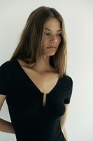 BODY RÉSILLE PIÈCE MÉTALLIQUE
