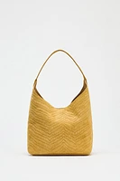 SPLIT LEATHER BRAIDED BAG