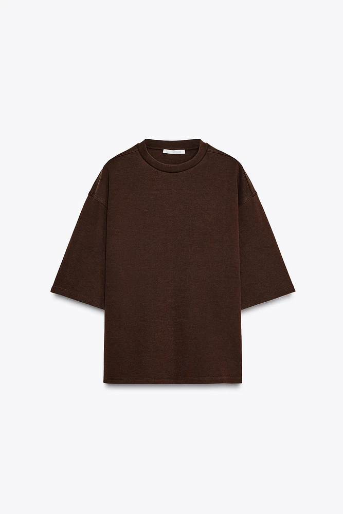 T-SHIRT INTERLOCK EFFET DÉLAVÉ