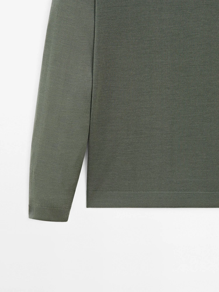 100% merino wool knit sweater